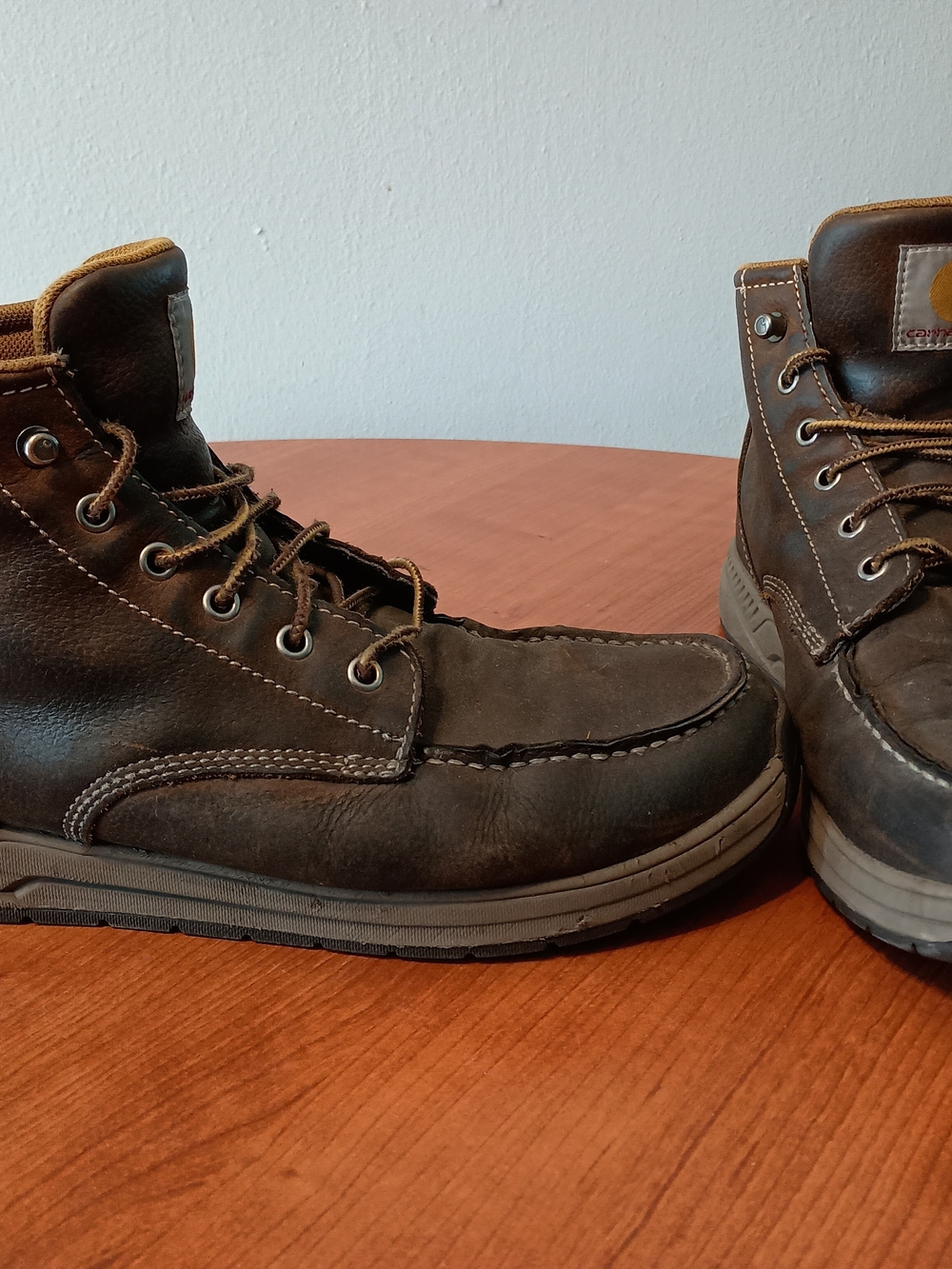 Carhartt Men's Size 11 4" Moc Toe Wedge Chukka Soft Toe Work Boot Brown CMX4023